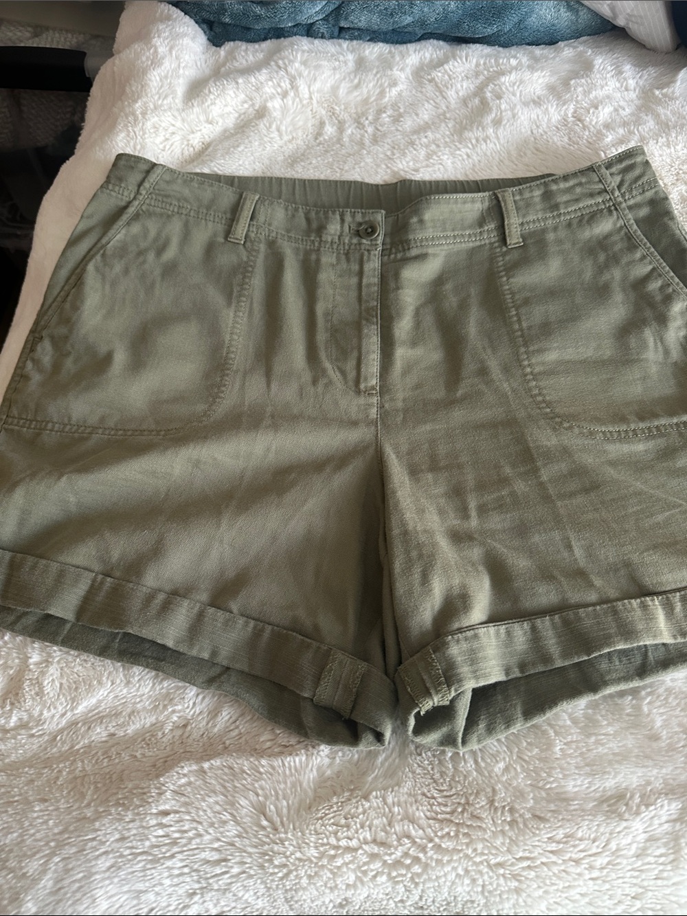 Talbots Olive Utility Bermuda Shorts
